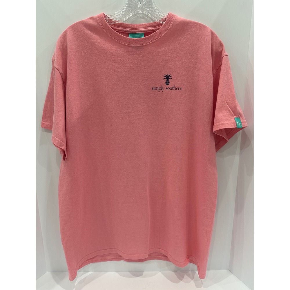 Simply Southern Pink Seahorse Beautifully Loved Graphic T-Shirt Large RN147258